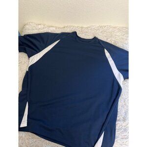 Champro 2X Blue and White Short Sleeve Shirt Dri Wicking